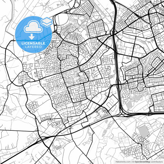 Layered PDF map of Veldhoven, North Brabant, Netherlands