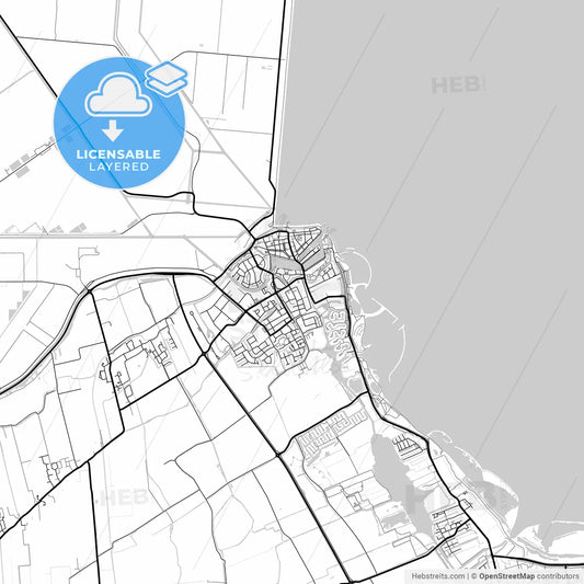 Layered PDF map of Medemblik, North Holland, Netherlands