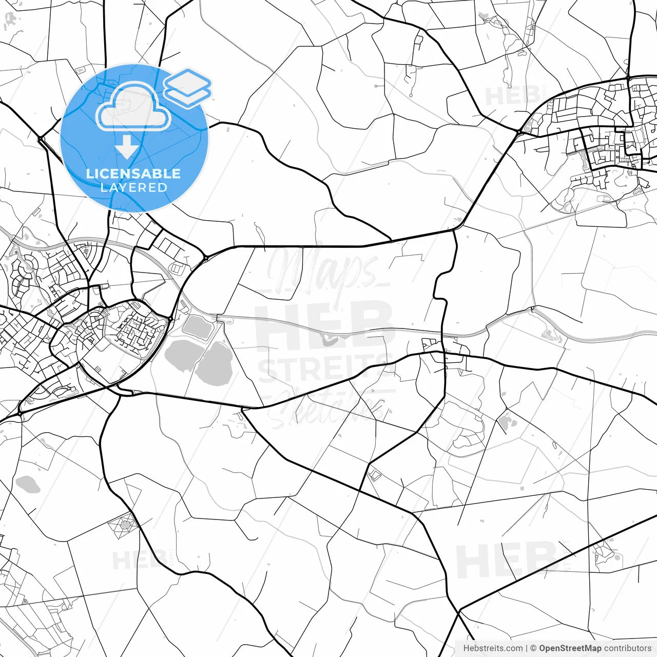 Layered PDF map of Berkelland, Gelderland, Netherlands