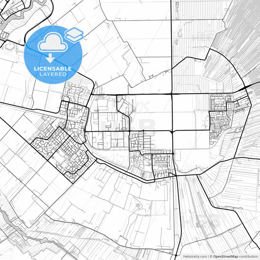 Layered PDF map of De Ronde Venen, Utrecht, Netherlands