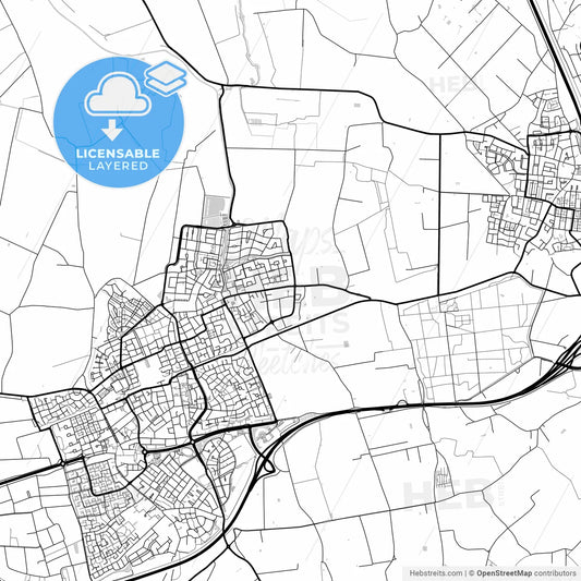 Layered PDF map of Etten-Leur, North Brabant, Netherlands
