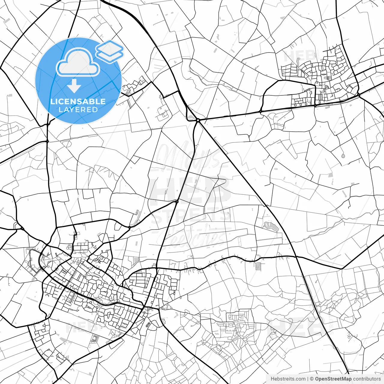 Layered PDF map of Peel en Maas, Limburg, Netherlands