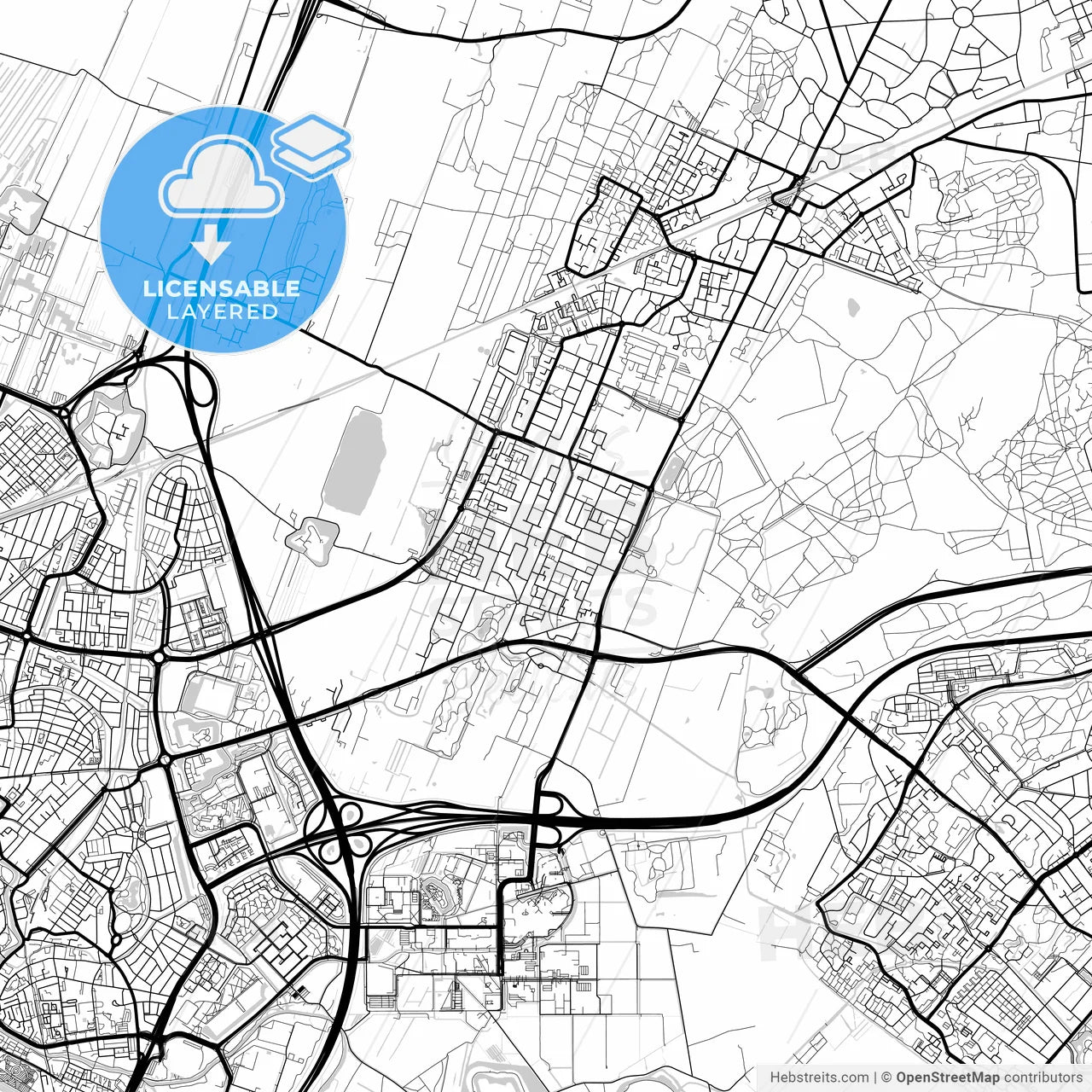 Layered PDF map of De Bilt, Utrecht, Netherlands