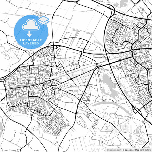 Layered PDF map of Wijchen, Gelderland, Netherlands
