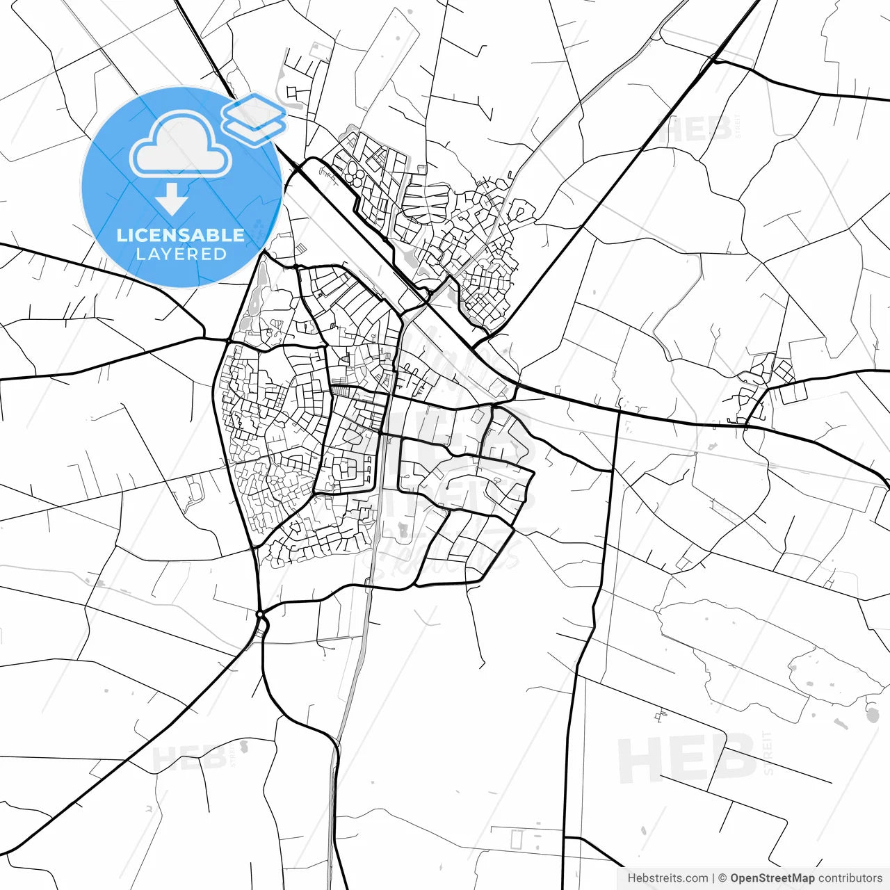 Layered PDF map of Raalte, Overijssel, Netherlands