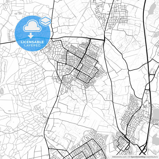 Layered PDF map of Castricum, North Holland, Netherlands