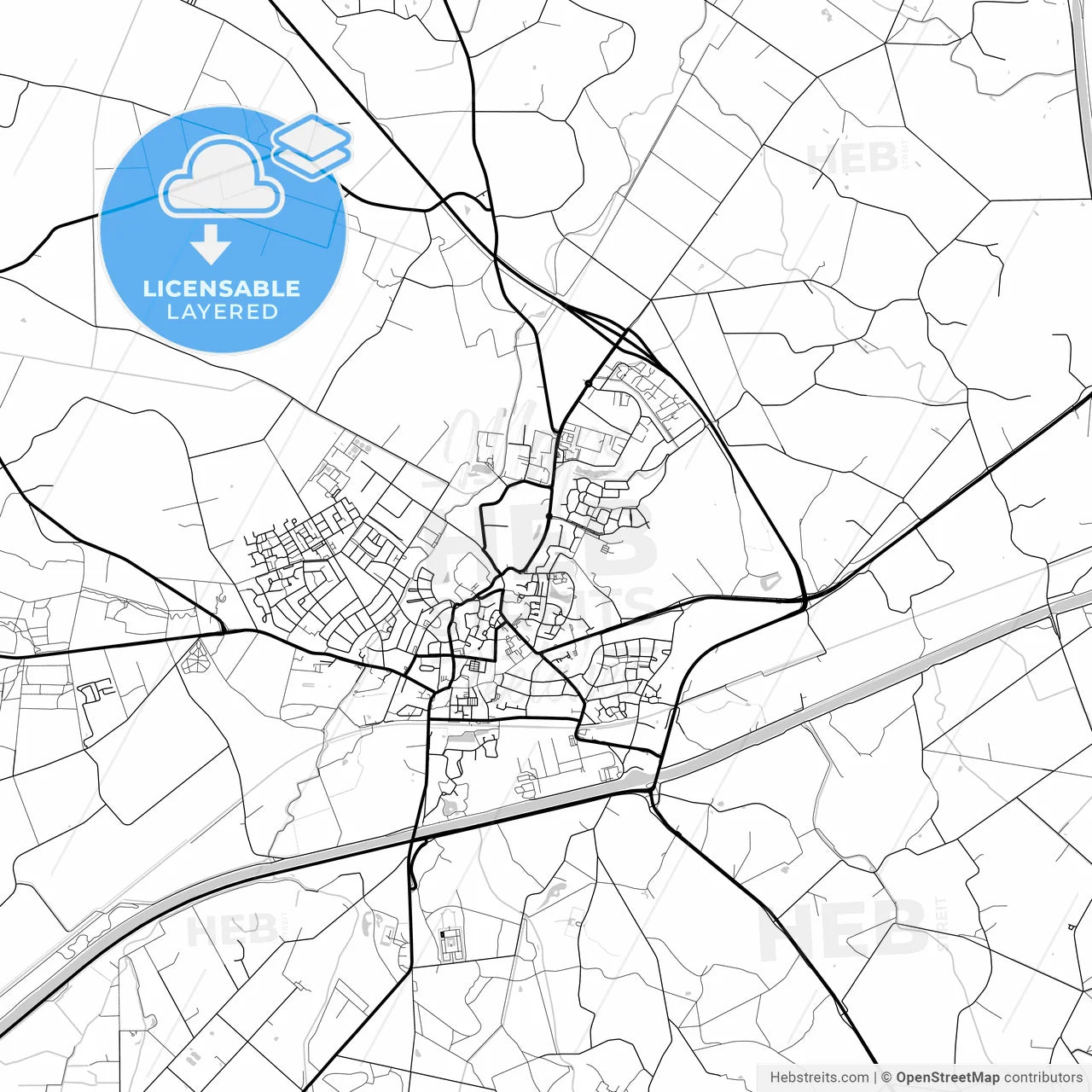 Layered PDF map of Hof van Twente, Overijssel, Netherlands