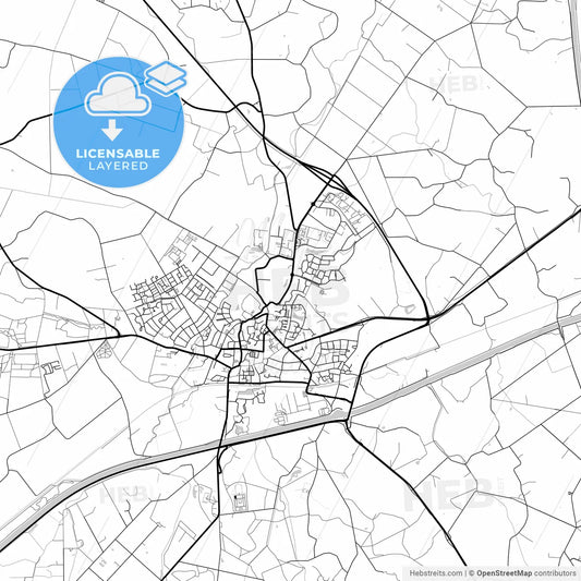 Layered PDF map of Hof van Twente, Overijssel, Netherlands