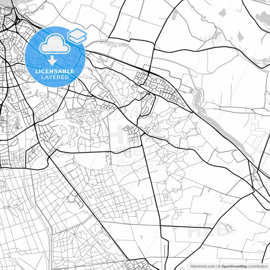 Layered PDF map of Berg en Dal, Gelderland, Netherlands