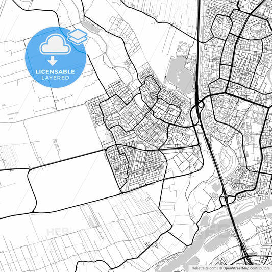 Layered PDF map of IJsselstein, Utrecht, Netherlands
