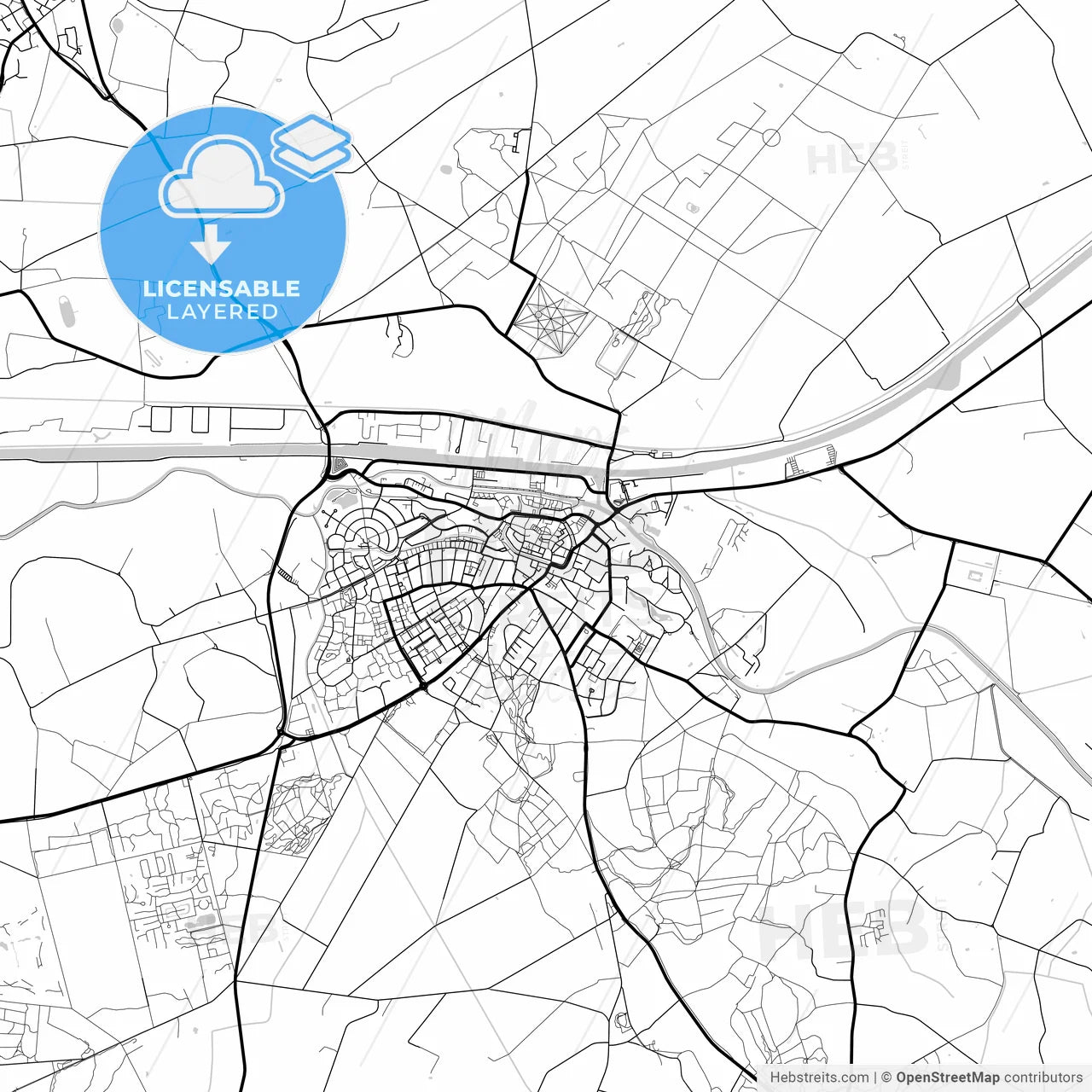 Layered PDF map of Lochem, Gelderland, Netherlands