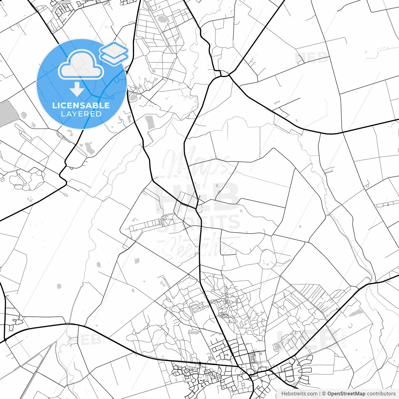 Layered PDF map of Noordenveld, Drenthe, Netherlands