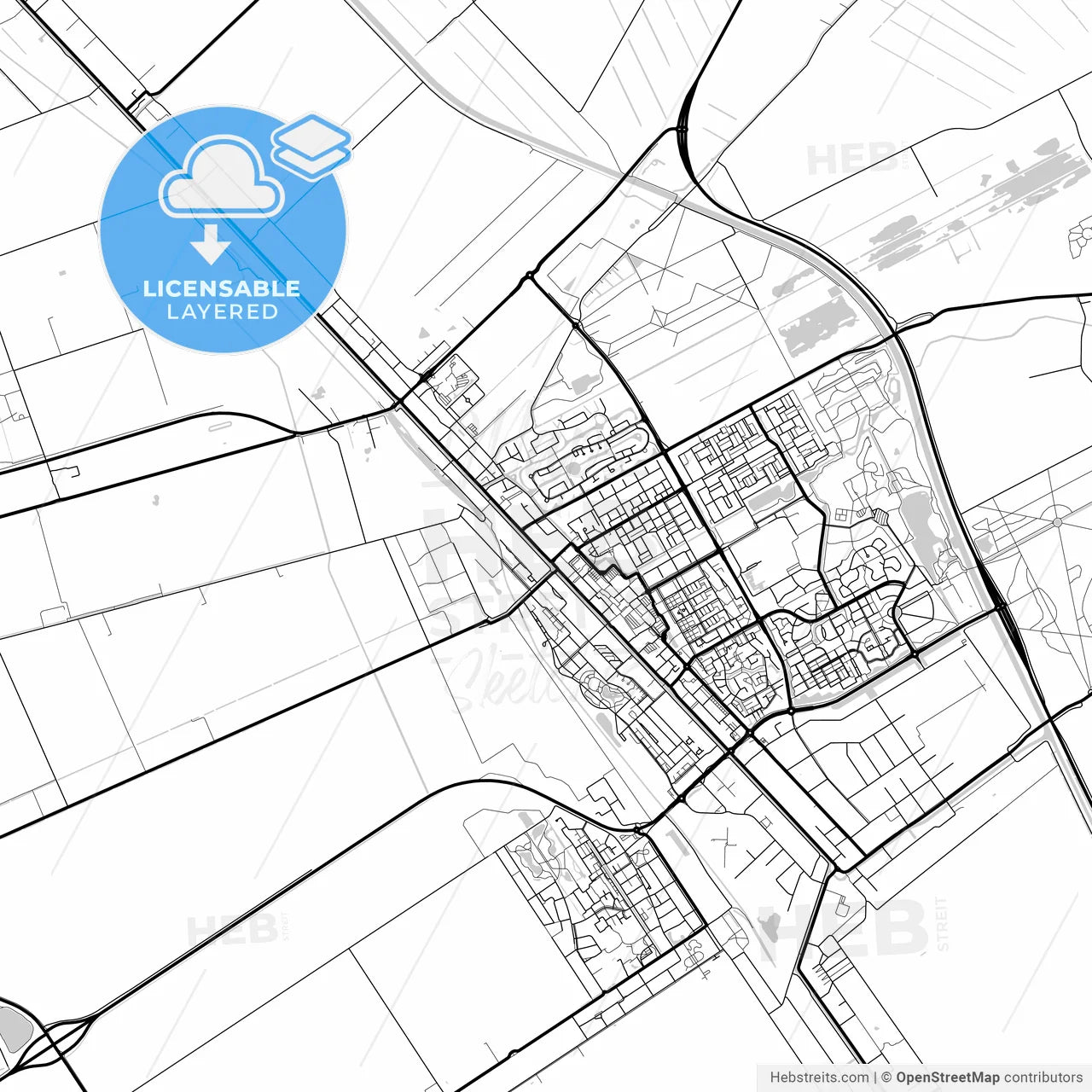 Layered PDF map of Stadskanaal, Groningen, Netherlands