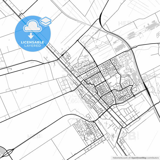 Layered PDF map of Stadskanaal, Groningen, Netherlands