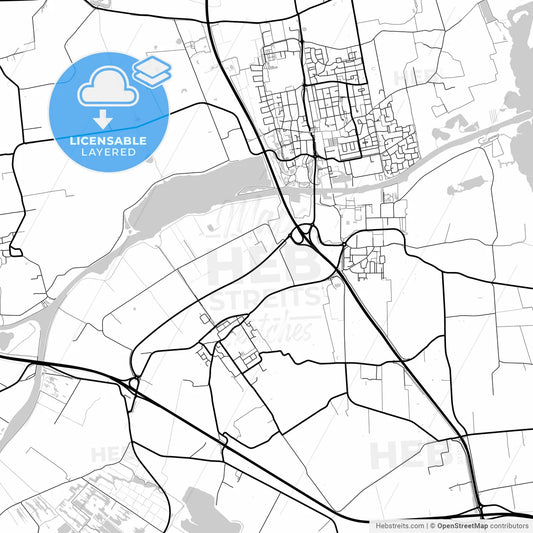 Layered PDF map of Tytsjerksteradiel, Friesland, Netherlands