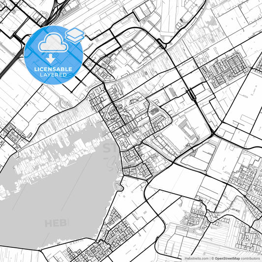 Layered PDF map of Aalsmeer, North Holland, Netherlands