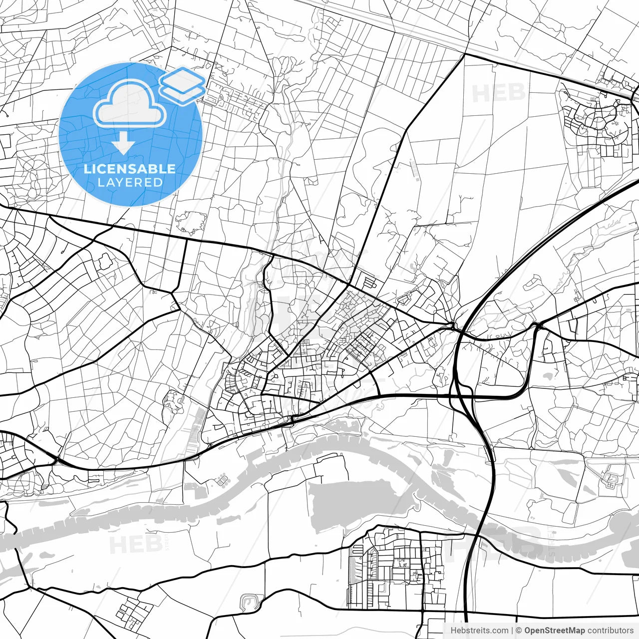 Layered PDF map of Renkum, Gelderland, Netherlands