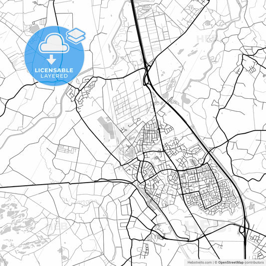 Layered PDF map of Boxtel, North Brabant, Netherlands
