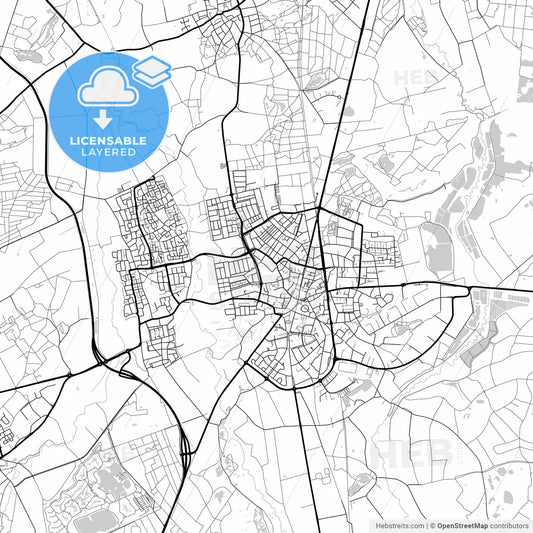 Layered PDF map of Valkenswaard, North Brabant, Netherlands