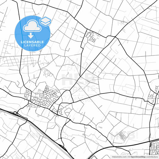 Layered PDF map of Bernheze, North Brabant, Netherlands