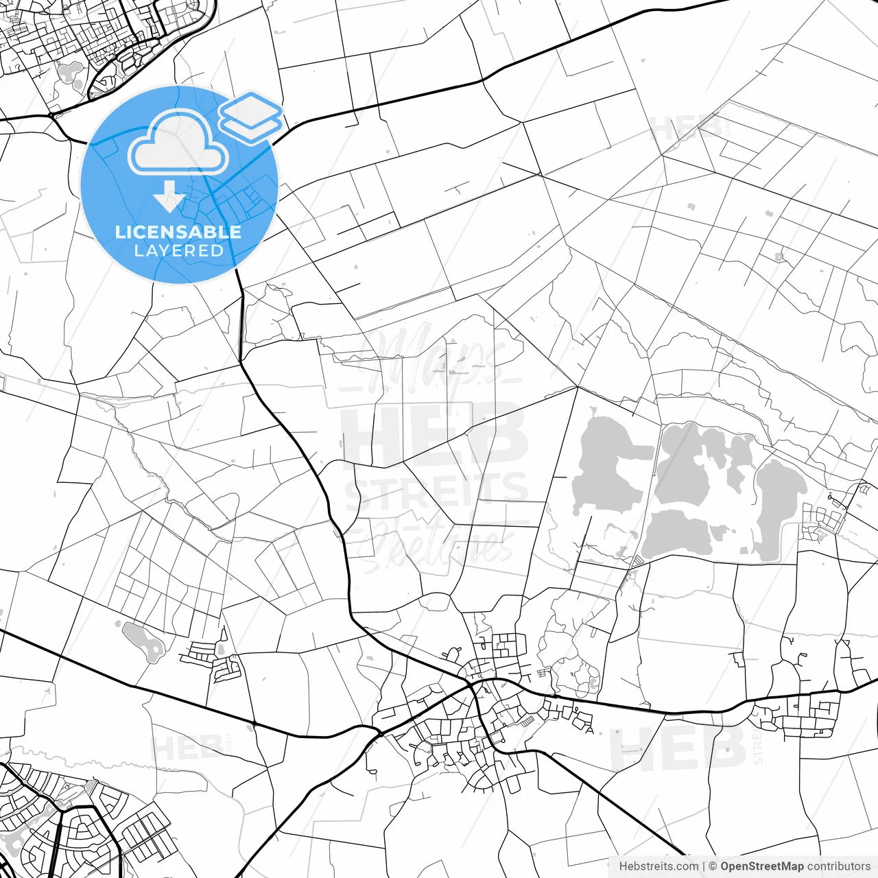 Layered PDF map of Gemert-Bakel, North Brabant, Netherlands