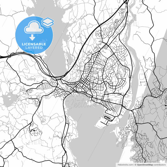 Layered PDF map of Larvik, Vestfold, Norway