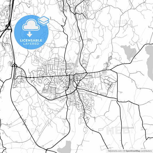 Layered PDF map of Ski, Akershus, Norway