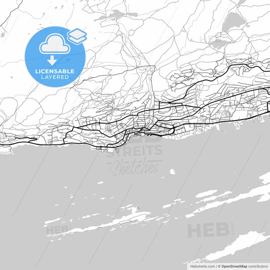 Layered PDF map of Molde, Møre og Romsdal, Norway