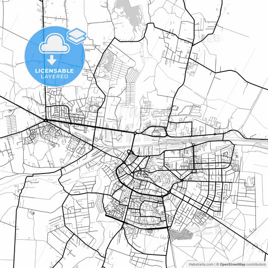 Layered PDF map of Chełm, Lublin, Poland