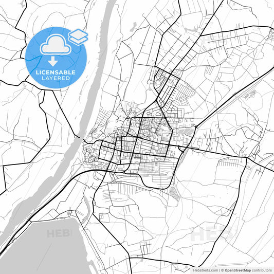 Layered PDF map of Tarnobrzeg, Podkarpackie, Poland