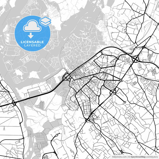 Layered PDF map of Aveiro, Aveiro, Portugal
