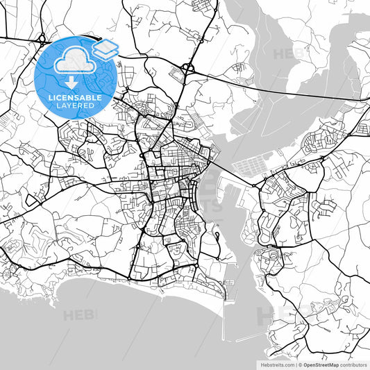 Layered PDF map of Portimão, Faro, Portugal