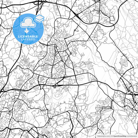 Layered PDF map of Ermesinde, Porto, Portugal