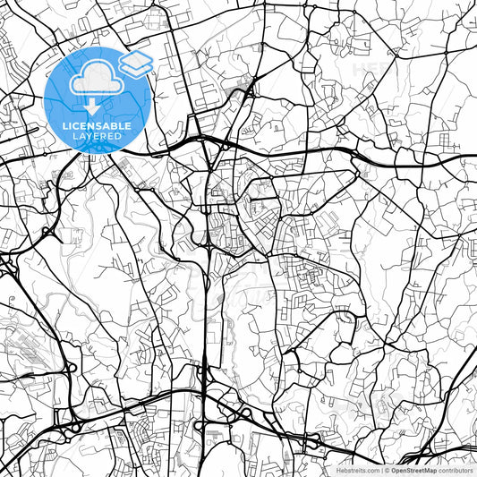 Layered PDF map of Maia, Porto, Portugal