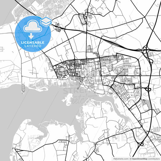 Layered PDF map of Montijo, Setúbal, Portugal