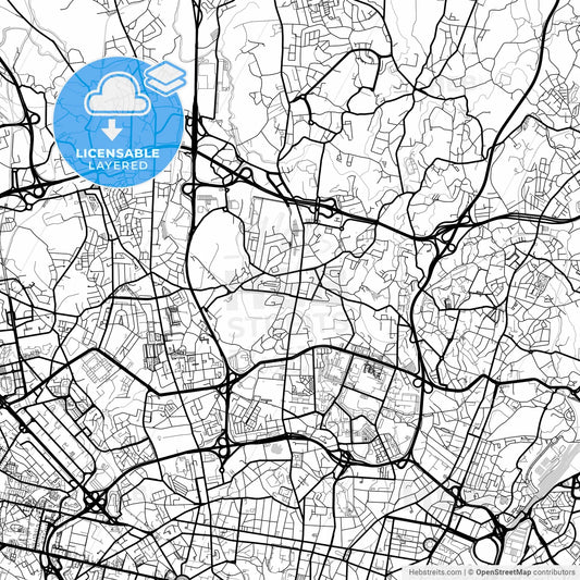 Layered PDF map of São Mamede de Infesta, Porto, Portugal