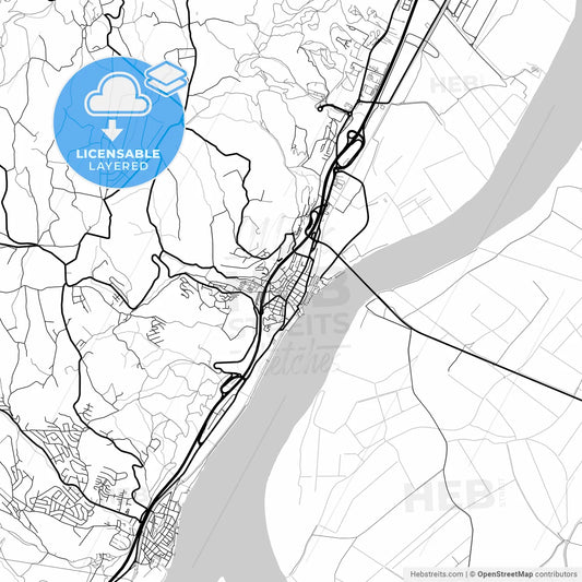 Layered PDF map of Vila Franca de Xira, Lisbon, Portugal