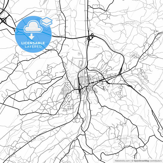 Layered PDF map of Pombal, Leiria, Portugal