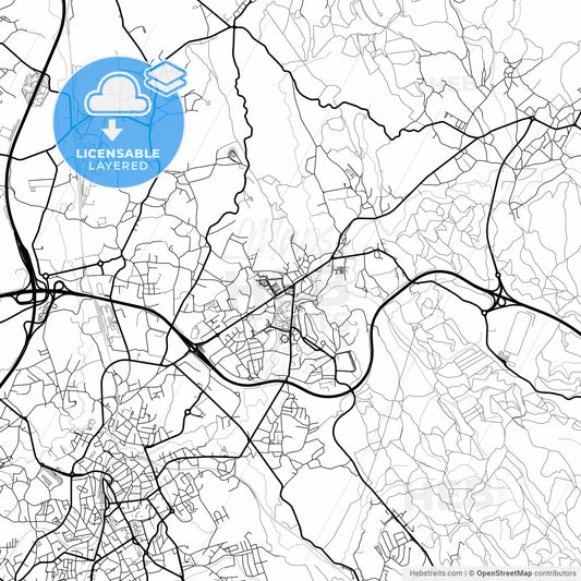 Layered PDF map of Alfena, Porto, Portugal