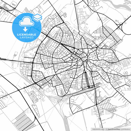 Layered PDF map of Ploiești, Prahova, Romania