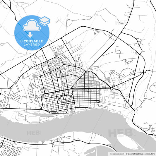 Layered PDF map of Drobeta-Turnu Severin, Mehedinți, Romania