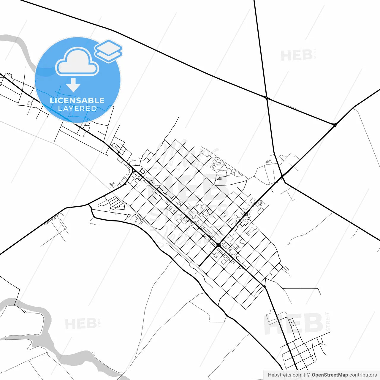 Layered PDF map of Alexandria, Teleorman, Romania