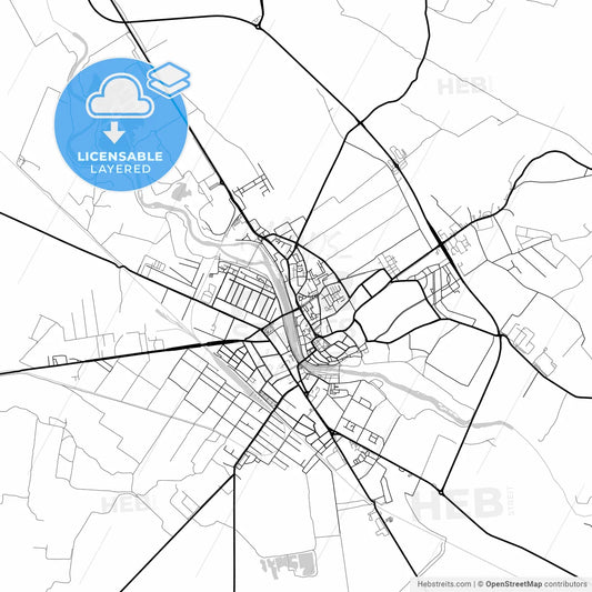 Layered PDF map of Lugoj, Timiș, Romania