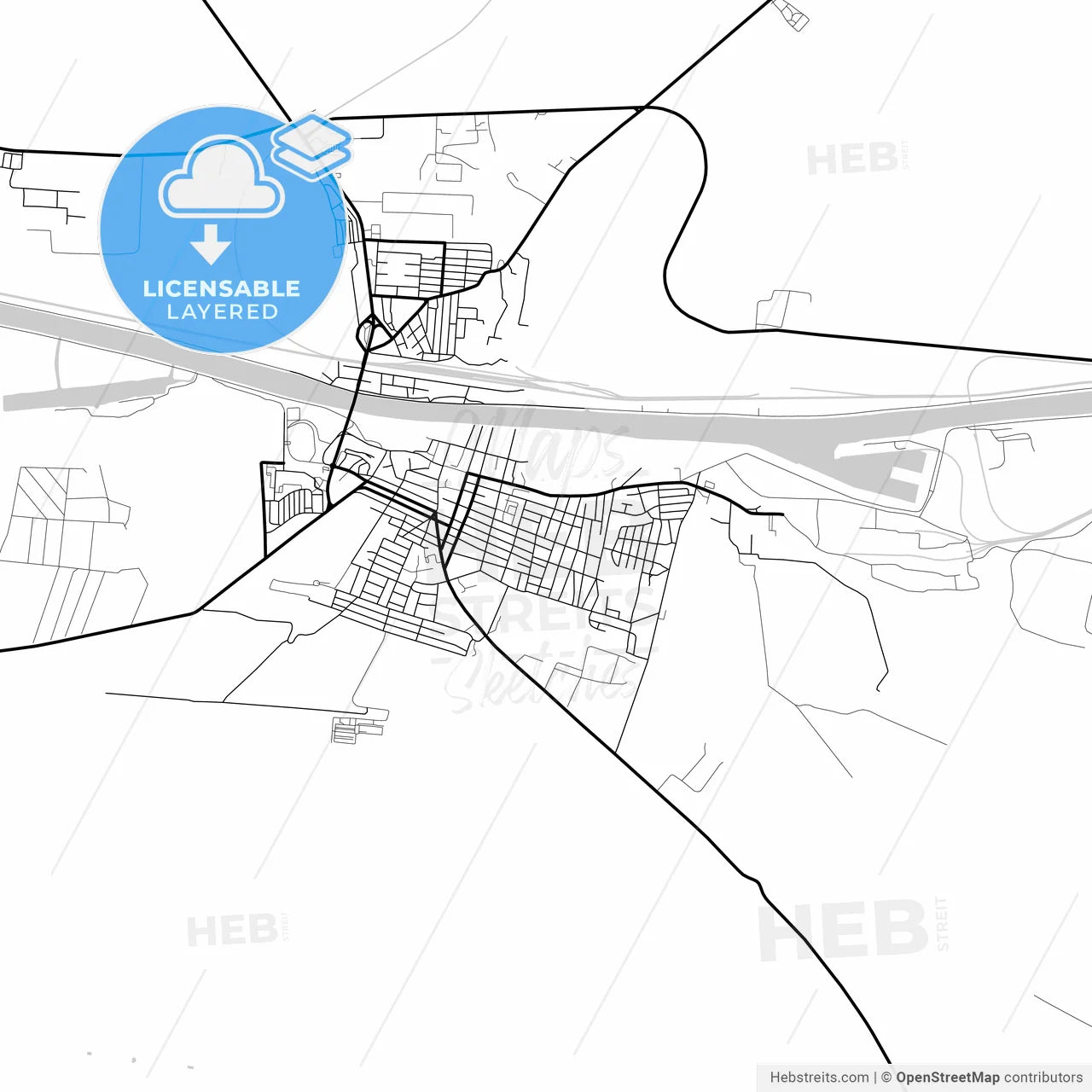 Layered PDF map of Medgidia, Constanța, Romania