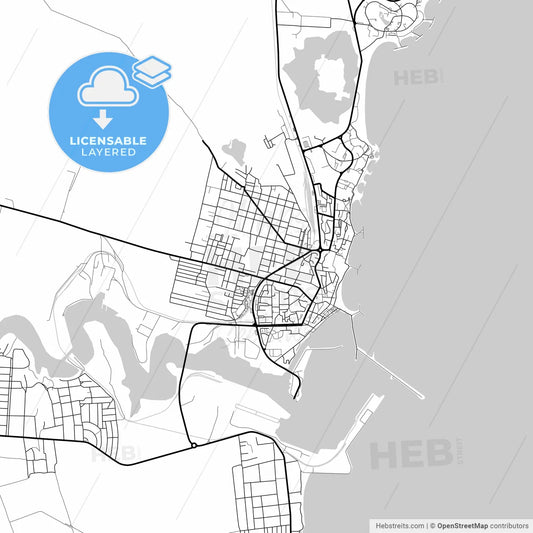 Layered PDF map of Mangalia, Constanța, Romania