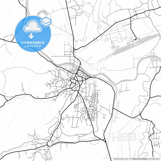 Layered PDF map of Dej, Cluj, Romania