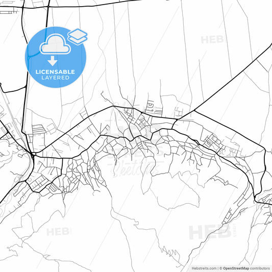 Layered PDF map of Săcele, Brașov, Romania