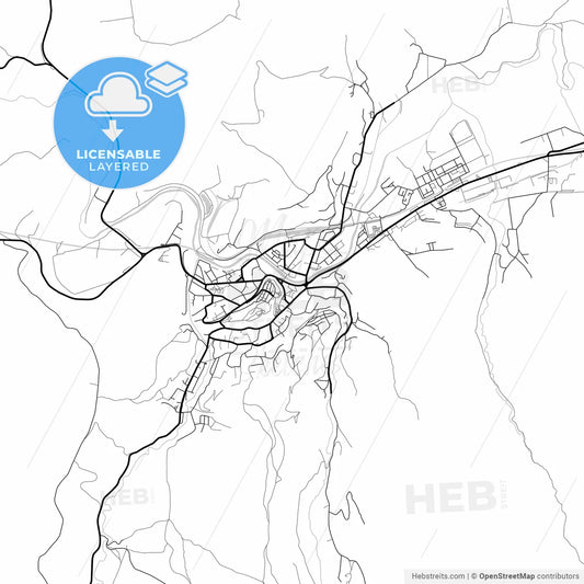 Layered PDF map of Sighișoara, Mureș, Romania
