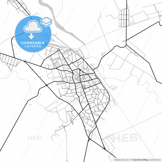 Layered PDF map of Roșiorii de Vede, Teleorman, Romania
