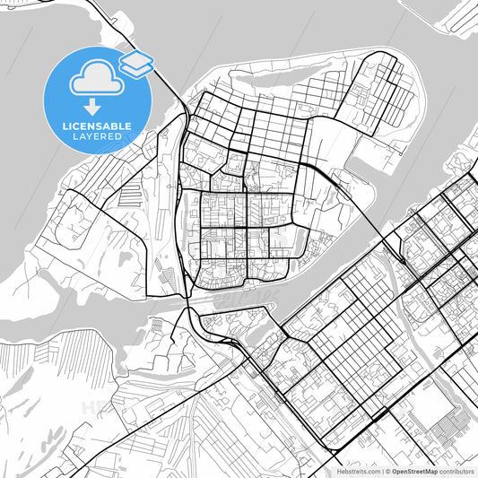 Layered PDF map of Balakovo, Saratov Oblast, Russia